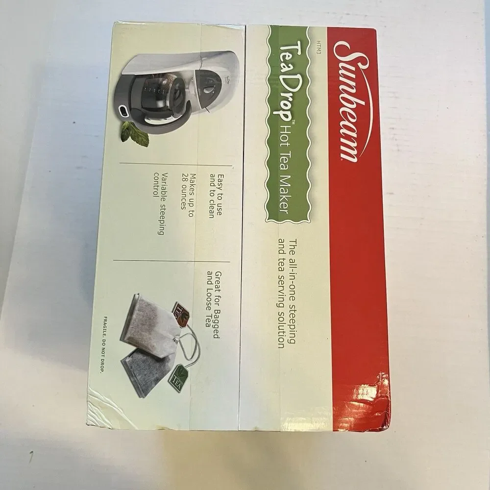Sunbeam Tea Drop Hot Tea Maker The All-In-One Steeping HTM3 New Sealed In Box